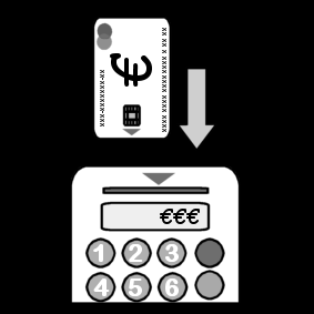 chip and pin reader: insert card